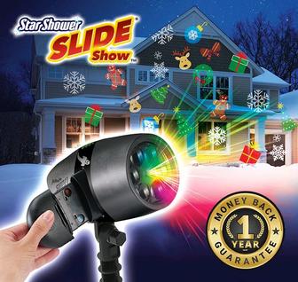 Новогодний лазерный шоу проектор с картинками