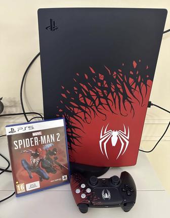 Продам PlayStation 5 в расцветке Человек паука.Вместе с ним идёт сама игра!
