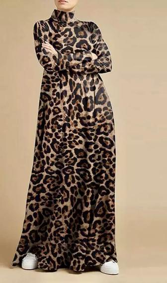 Платье леопард L размер