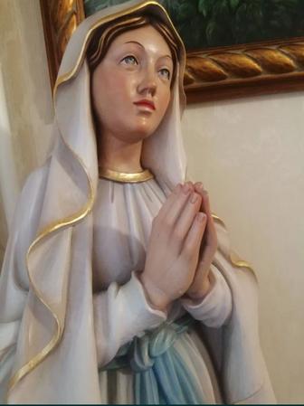 Статуэтка дерево Богородица Дева Мария Лурдская Икона католическая Италия
