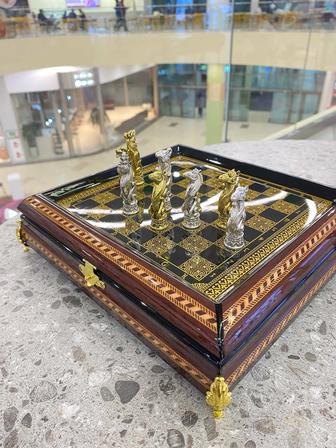 Эксклюзивные шахматы от Empire позолота 24 каратная