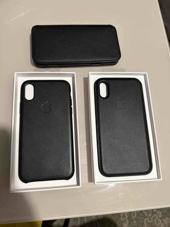 Чехол iPhone XS, leather case, folio, кожаный