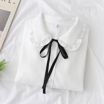 Школьная белая блузка