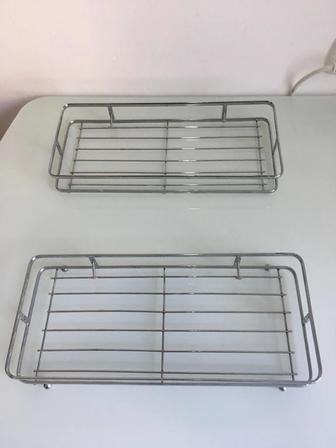 Полочки металические хромированные нержавеющие для ванны и кухни