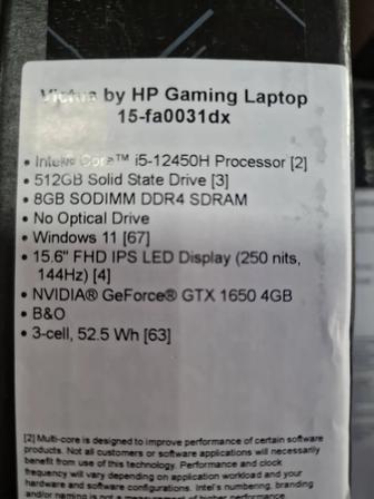 HP victus gaming игровой ноутбук