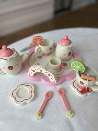 чайный сервиз детский дерево розовый