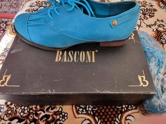 Продам туфли , натуральный нубук, размер 39, Basconi Италия