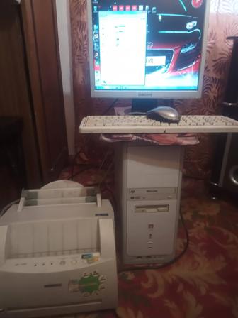 Компьютер с принтером