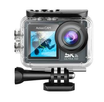 Экшен камера 5К,водонепроницаемый чехол,насадки,пультом,видеорегистратор