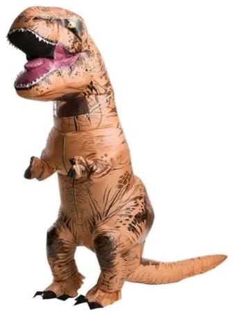 Карнавальный взрослый смешной костюм. Надувной динозавр T-Rex