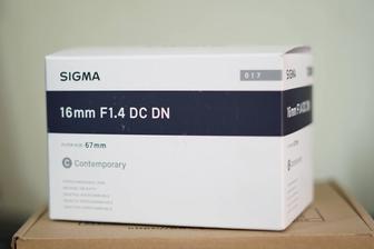 Объектив Sigma 16mm f/1.4 DC DN Contemporary Lens для Sony E fx30 a6700
