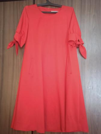 Платье красное нарядная размер 46