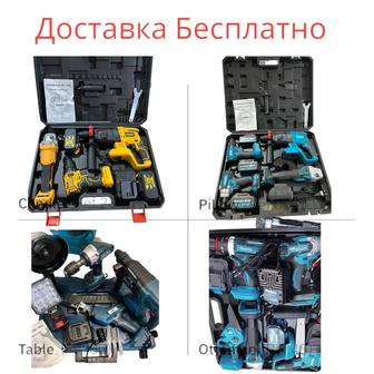 Аккумуляторный набор3в1, дрель-шуруповерт,перфоратор, болгарка