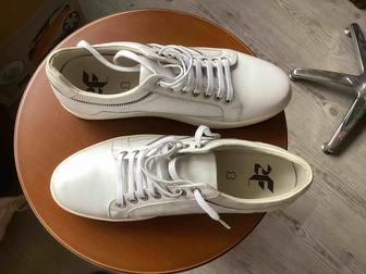 Ботинки белые новые, 41 размер, кожа, Италия