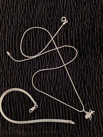 Серебро(цепочка, браслет, подвеска)