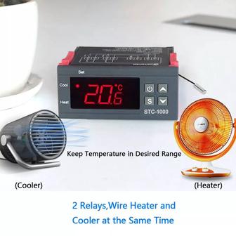 Терморегулятор термореле для инкубатора STC1000 STC3028 W3001 W3002 WE77