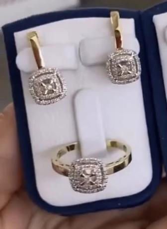 Бриллиантовый комплект кольцо