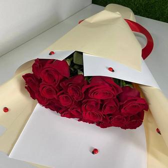 Бесплатная доставка цветы розы хризантемы гипсофила ромашки Астана