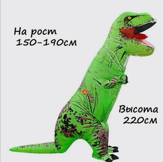 Аренда надувного костюма Зелёный Динозавр