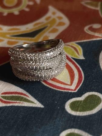 Серебряное Кольцо Цирконий Размер 7 Ring Silver Cubic Zirconia