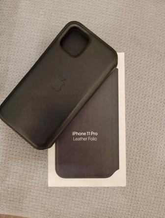 Чехол книжка кожа ОРИГИНАЛ Apple Leather Case iPhone 11 Pro | Айфон 11 Про