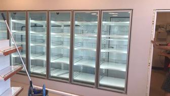 Холодильная камера морозильная стеклянные дверцы для магазина промышленная