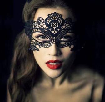 Черные кружевные маски для женщин карнавальный