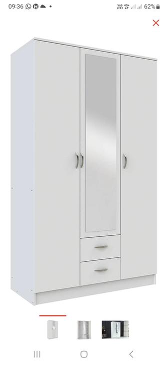 Распашной шкаф ANREX Романа 00031621, 120.2x205.4х53.8 см, белый