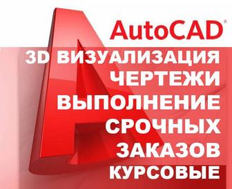 AutoCAD ArciCAD Чертежи, курсовые, схемы, план эвакуации, 3д визуализация