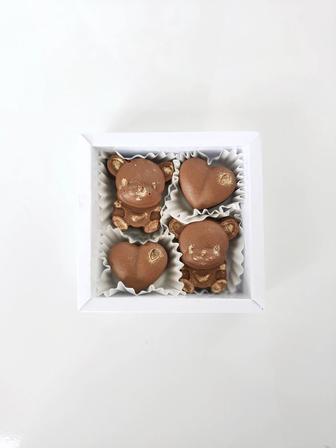 Медвежонок - Сердце шоколад из ручной работы