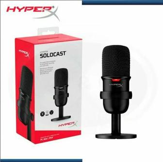 Микрофон HyperX SoloCast, Black и стойка с пауком и поп-фильтром