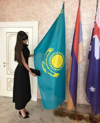 Флаги Казахстана 150х90см, 2х1метра