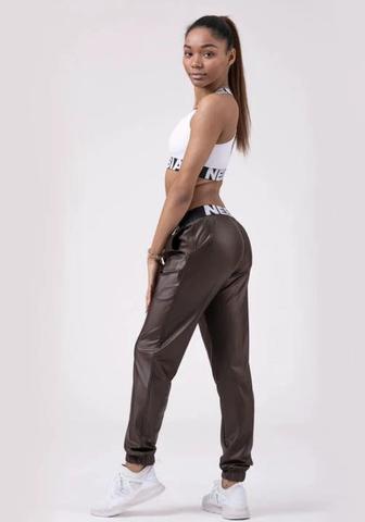 Женская спортивная одежда: Штаны NEBBIA BROWN. Размер S, Цвет коричневый