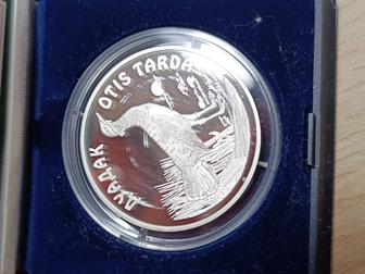 Монета Дрофа / Дуадақ, серебро 24 гр.