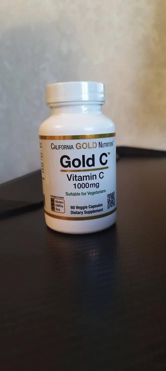 California Gold Nutrition, Gold C, витамин C класса USP, 1000 мг, 60 капс.
