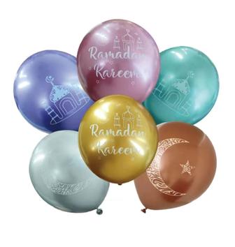 Набор воздушных шаров с надписью Рамадан, 12 шт