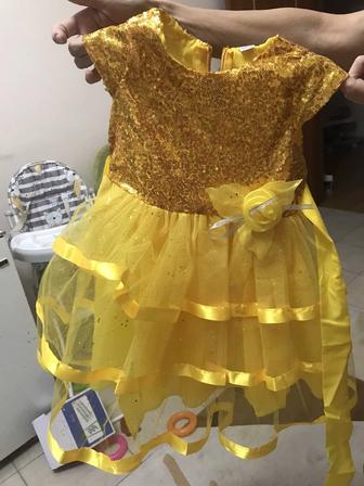 Продам новое желтое платье
