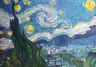 Звёздная ночь копия с работы Ван Гога -