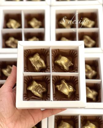 Подарок Шоколадный комплект ручной работы с бельгийском шоколадом