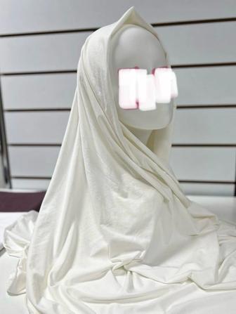 Платок белый хиджаб палантин
