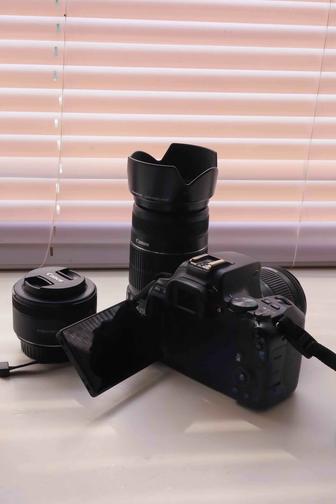 Фотоаппарат Canon eos 250d с 2 объективами