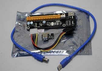 Riser card 60 cm USB 3.0 Pci-e 1X на 16X Для подключения видиокарты