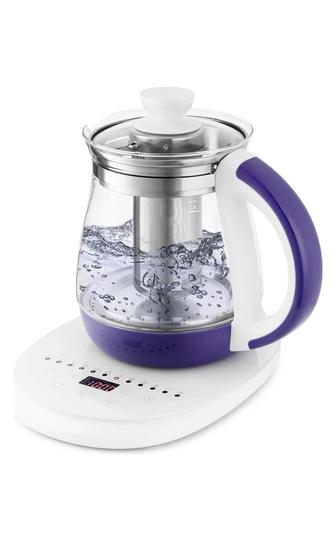 Электрический чайник Kitfort KT-6130-1 бело-фиолетовый