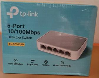 Tp-Link 5 портов 10/100 mbps новый запечатан