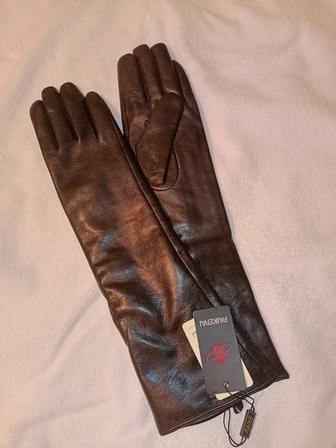Продам перчатки женские новые удлиненные кожа