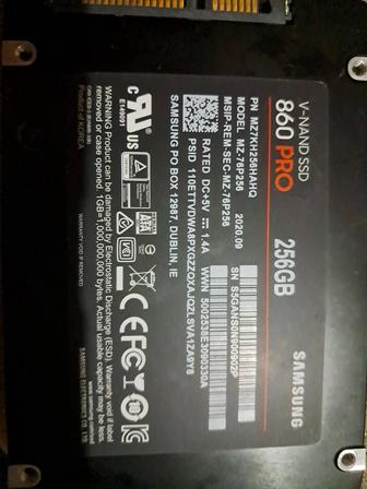 Продам SSD диск Samsung 860 PRO 256/250/512 GB