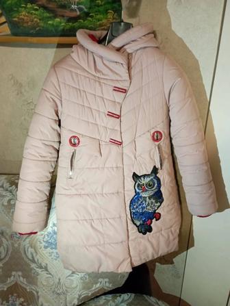 Куртка зимняя для девочек, рост 145 см