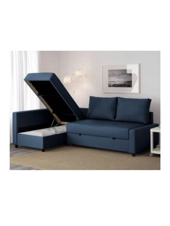 IKEA Фрихетэн УУ диван, обивка комбинированная, синий