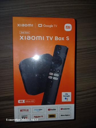 Умная Приставка к тв, бренд Xiaomi TV box S 4K Ultra-HD в упаковке новая
