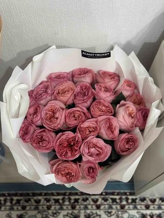 Цветы Букет свежих роз